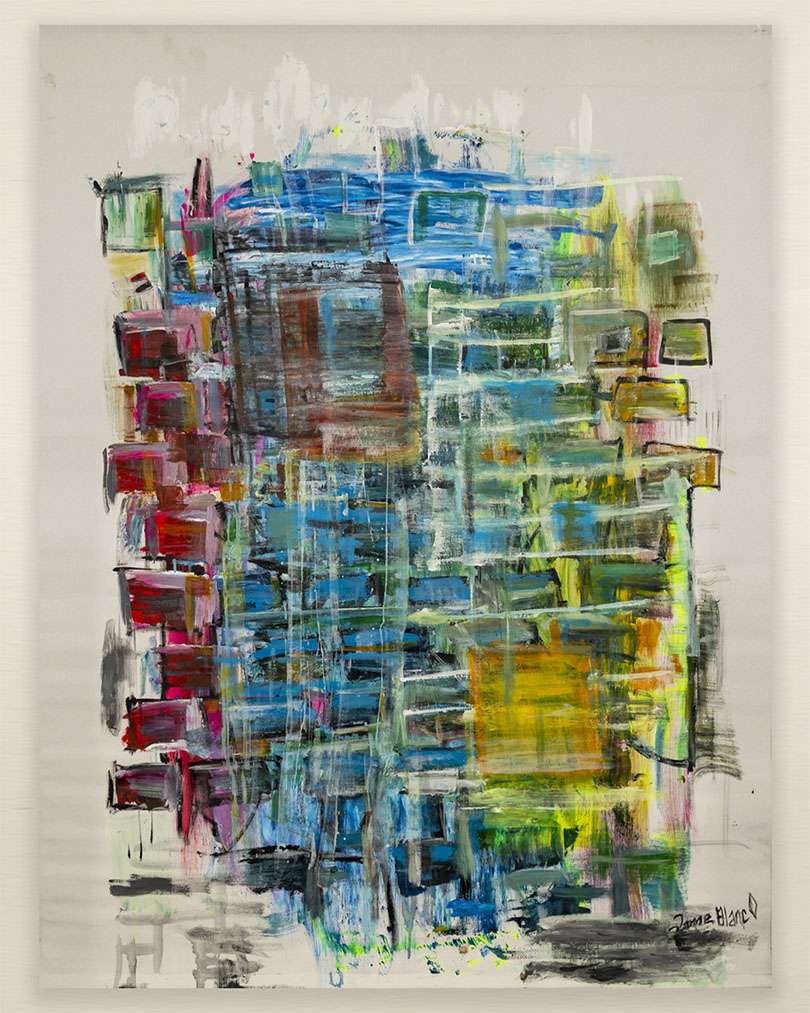 Väriseinä – taiderullaverho