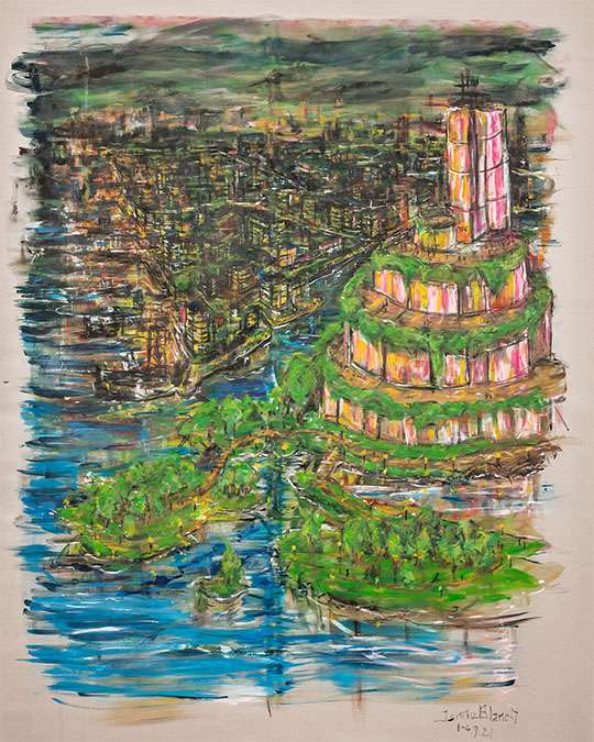 Rullaverhoon maalattu Janneblanco taideteos on jokaisen sisustajan unelma. Taiderullaverho joka tekee tilasta kuin tilasta ainutlaatuisen kokemuksen.