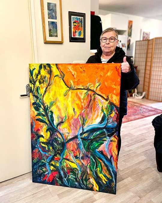 janneblancon tilaustyön voittaja. Taideteos tilaustyönä toiveiden mukaan. Sisustus saa uutta väriä. Taidetta kotiin